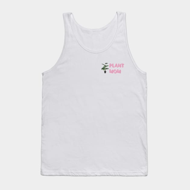 Plant Mom, pink with house plant Tank Top by Window House